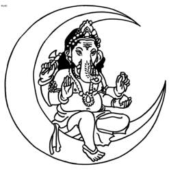 Coloring page: Hindu Mythology (Gods and Goddesses) #109222 - Free Printable Coloring Pages