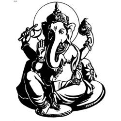 Coloring page: Hindu Mythology (Gods and Goddesses) #109226 - Free Printable Coloring Pages
