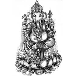 Coloring page: Hindu Mythology (Gods and Goddesses) #109233 - Free Printable Coloring Pages