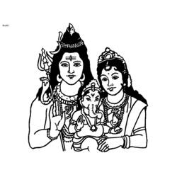 Coloring page: Hindu Mythology (Gods and Goddesses) #109252 - Free Printable Coloring Pages