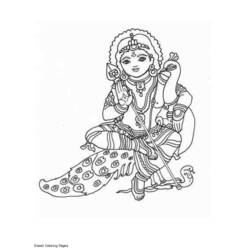 Coloring page: Hindu Mythology (Gods and Goddesses) #109256 - Free Printable Coloring Pages