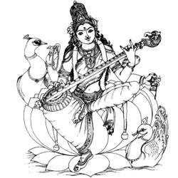Coloring page: Hindu Mythology (Gods and Goddesses) #109261 - Free Printable Coloring Pages