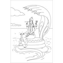 Coloring page: Hindu Mythology (Gods and Goddesses) #109264 - Free Printable Coloring Pages