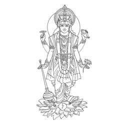 Coloring page: Hindu Mythology (Gods and Goddesses) #109266 - Printable coloring pages