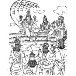 Coloring page: Hindu Mythology (Gods and Goddesses) #109280 - Free Printable Coloring Pages