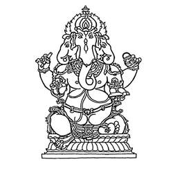 Coloring page: Hindu Mythology (Gods and Goddesses) #109283 - Free Printable Coloring Pages