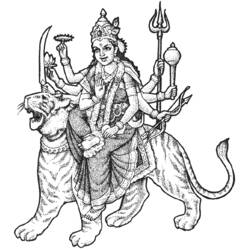 Coloring page: Hindu Mythology (Gods and Goddesses) #109285 - Free Printable Coloring Pages