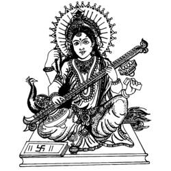 Coloring page: Hindu Mythology (Gods and Goddesses) #109289 - Free Printable Coloring Pages