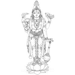 Coloring page: Hindu Mythology (Gods and Goddesses) #109298 - Free Printable Coloring Pages