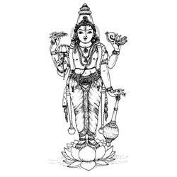 Coloring page: Hindu Mythology (Gods and Goddesses) #109308 - Free Printable Coloring Pages