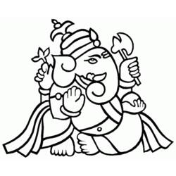 Coloring page: Hindu Mythology (Gods and Goddesses) #109314 - Free Printable Coloring Pages