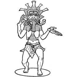 Coloring page: Hindu Mythology (Gods and Goddesses) #109320 - Free Printable Coloring Pages