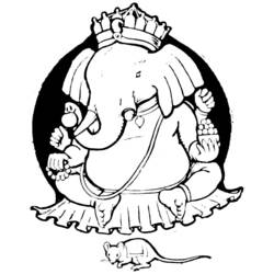 Coloring page: Hindu Mythology (Gods and Goddesses) #109348 - Free Printable Coloring Pages