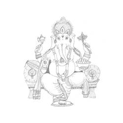 Coloring page: Hindu Mythology (Gods and Goddesses) #109354 - Printable coloring pages