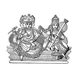 Coloring page: Hindu Mythology (Gods and Goddesses) #109395 - Free Printable Coloring Pages