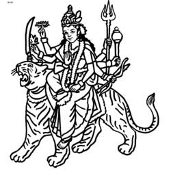 Coloring page: Hindu Mythology (Gods and Goddesses) #109397 - Free Printable Coloring Pages