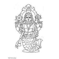 Coloring page: Hindu Mythology (Gods and Goddesses) #109413 - Free Printable Coloring Pages