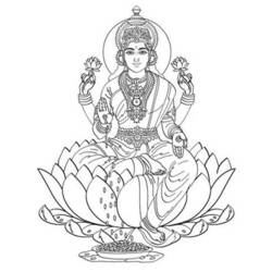 Coloring page: Hindu Mythology (Gods and Goddesses) #109422 - Free Printable Coloring Pages