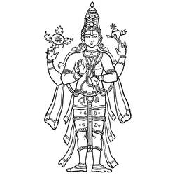Coloring page: Hindu Mythology (Gods and Goddesses) #109424 - Free Printable Coloring Pages