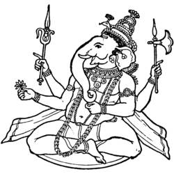 Coloring page: Hindu Mythology (Gods and Goddesses) #109433 - Free Printable Coloring Pages