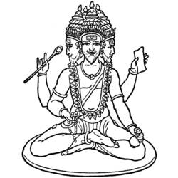 Coloring page: Hindu Mythology (Gods and Goddesses) #109434 - Free Printable Coloring Pages