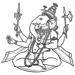 Coloring page: Hindu Mythology (Gods and Goddesses) #109440 - Free Printable Coloring Pages