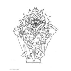 Coloring page: Hindu Mythology (Gods and Goddesses) #109449 - Free Printable Coloring Pages