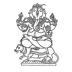 Coloring page: Hindu Mythology (Gods and Goddesses) #109450 - Free Printable Coloring Pages