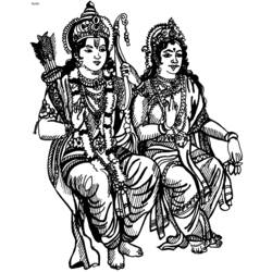 Coloring page: Hindu Mythology (Gods and Goddesses) #109460 - Free Printable Coloring Pages