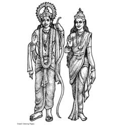 Coloring page: Hindu Mythology (Gods and Goddesses) #109461 - Free Printable Coloring Pages