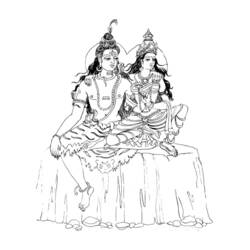 Coloring page: Hindu Mythology (Gods and Goddesses) #109467 - Free Printable Coloring Pages