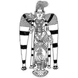 Coloring page: Hindu Mythology (Gods and Goddesses) #109475 - Free Printable Coloring Pages
