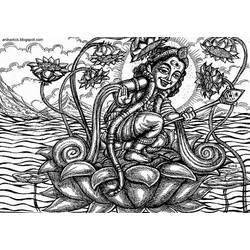 Coloring page: Hindu Mythology (Gods and Goddesses) #109497 - Free Printable Coloring Pages