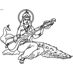 Coloring page: Hindu Mythology (Gods and Goddesses) #109507 - Free Printable Coloring Pages