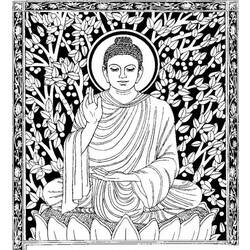 Coloring page: Hindu Mythology: Buddha (Gods and Goddesses) #89504 - Printable coloring pages