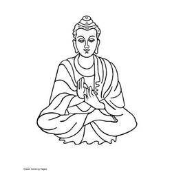 Coloring pages: Hindu Mythology: Buddha - Printable coloring pages
