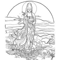 Coloring page: Hindu Mythology: Buddha (Gods and Goddesses) #89508 - Printable coloring pages