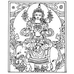 Coloring page: Hindu Mythology: Buddha (Gods and Goddesses) #89516 - Printable coloring pages