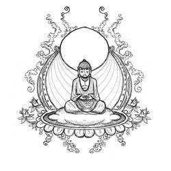Coloring page: Hindu Mythology: Buddha (Gods and Goddesses) #89537 - Printable coloring pages