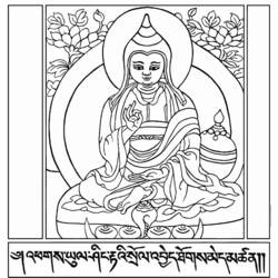 Coloring page: Hindu Mythology: Buddha (Gods and Goddesses) #89547 - Free Printable Coloring Pages