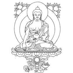 Coloring page: Hindu Mythology: Buddha (Gods and Goddesses) #89551 - Printable coloring pages