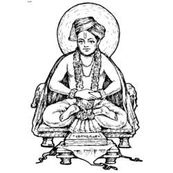 Coloring page: Hindu Mythology: Buddha (Gods and Goddesses) #89554 - Printable coloring pages
