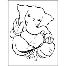 Coloring page: Hindu Mythology: Ganesh (Gods and Goddesses) #96859 - Free Printable Coloring Pages
