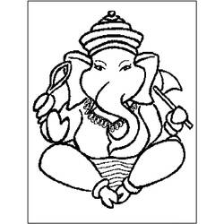 Coloring page: Hindu Mythology: Ganesh (Gods and Goddesses) #96863 - Printable coloring pages