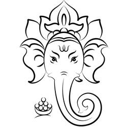 Coloring page: Hindu Mythology: Ganesh (Gods and Goddesses) #96874 - Printable coloring pages