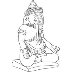 Coloring page: Hindu Mythology: Ganesh (Gods and Goddesses) #96879 - Free Printable Coloring Pages