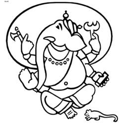 Coloring page: Hindu Mythology: Ganesh (Gods and Goddesses) #96886 - Free Printable Coloring Pages