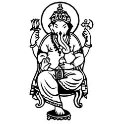 Coloring page: Hindu Mythology: Ganesh (Gods and Goddesses) #96889 - Free Printable Coloring Pages