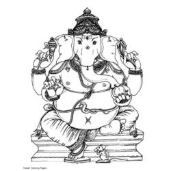 Coloring page: Hindu Mythology: Ganesh (Gods and Goddesses) #96897 - Printable coloring pages