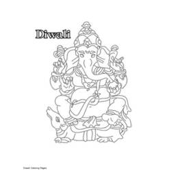 Coloring page: Hindu Mythology: Ganesh (Gods and Goddesses) #96925 - Free Printable Coloring Pages